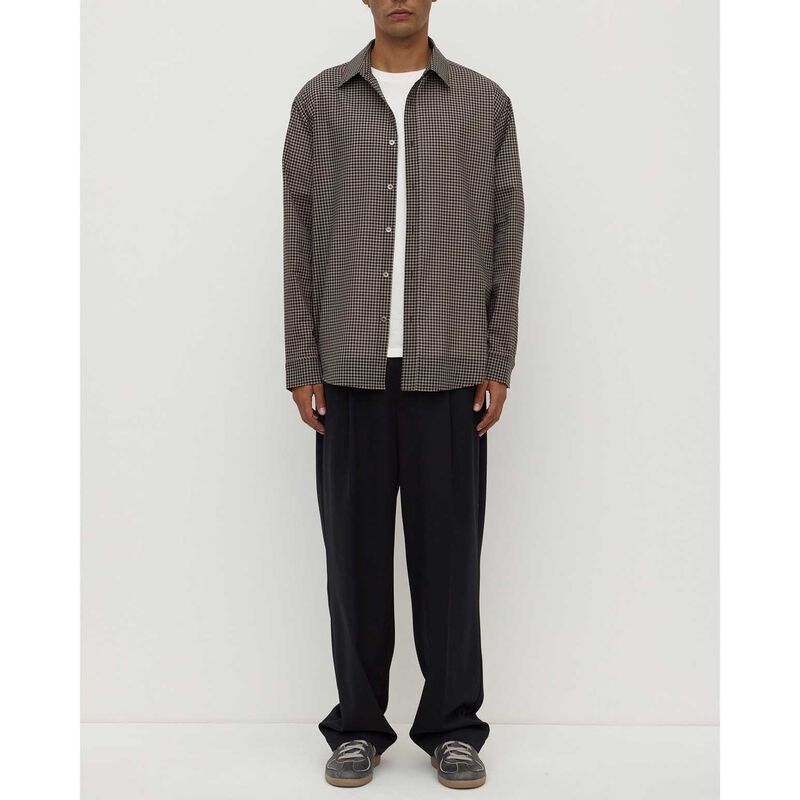 Assembly Label Alta Check Long Sleeve Shirt Brown/Black image number 3